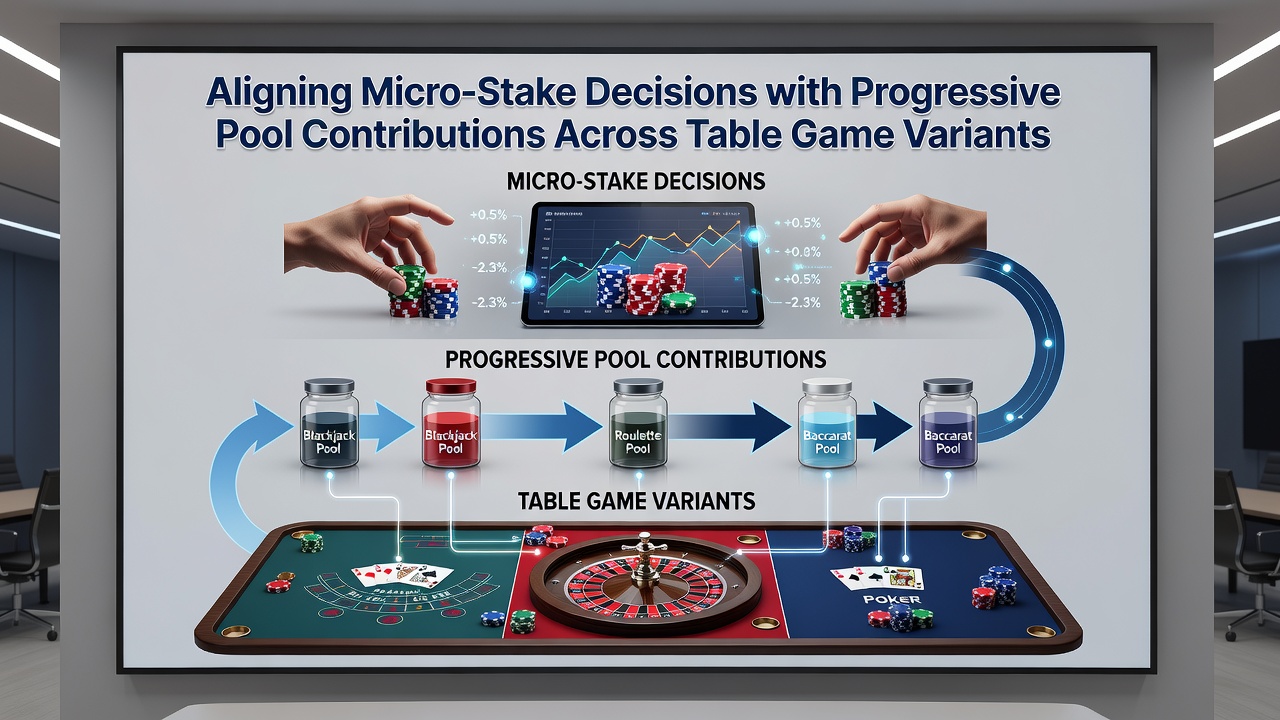 Chart illustrating contribution rates from micro stakes to progressive pools in multiple table game types