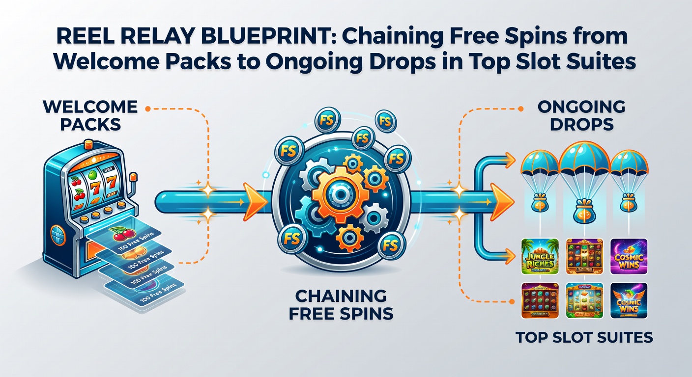 Animated graphic of a relay baton passing between slot bonus wheels, illustrating the transition from welcome free spins to continuous reward drops in popular game suites